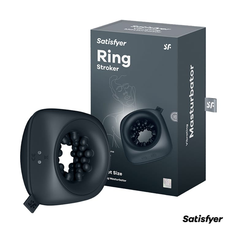Мастурбатор наскрізний з вібрацією Satisfyer Ring Stroker
