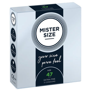Презервативи Mister Size - pure feel (3 condoms), товщина 0,05 мм