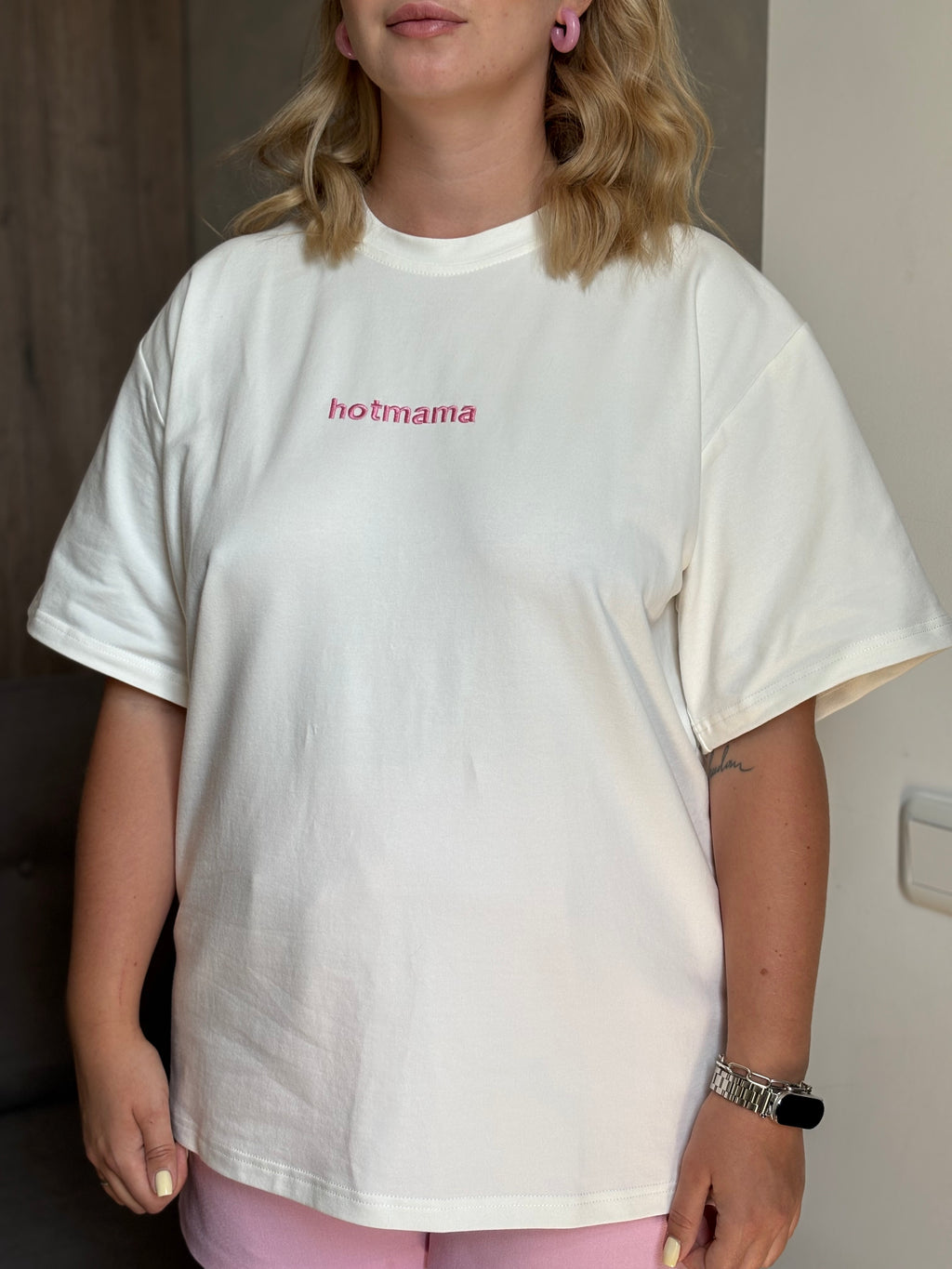 Футболка «hotmama» колір білий