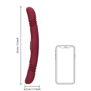 Двосторонній інтерактивний фалоімітатор LoveLine Double-sided Thrusting Vibrator