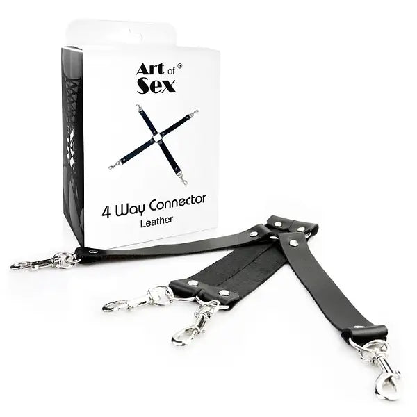 Хрестовина конектор зі шкіри Art of Sex 4 way connector