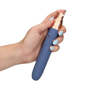 Тревел-вібратор Loveline Travel Vibrator With Lube Compartment And Pump з дозатором для лубриканта