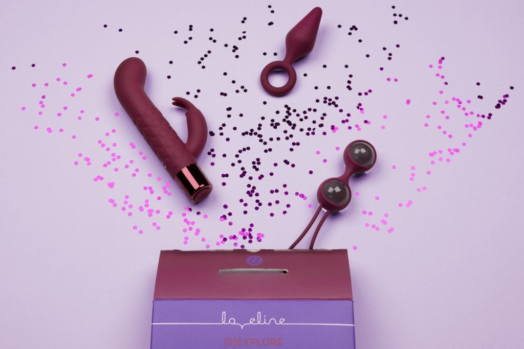 Набір іграшок Loveline (S)explore toy kit for her (вібратор-кролик, анальна пробка та кульки)