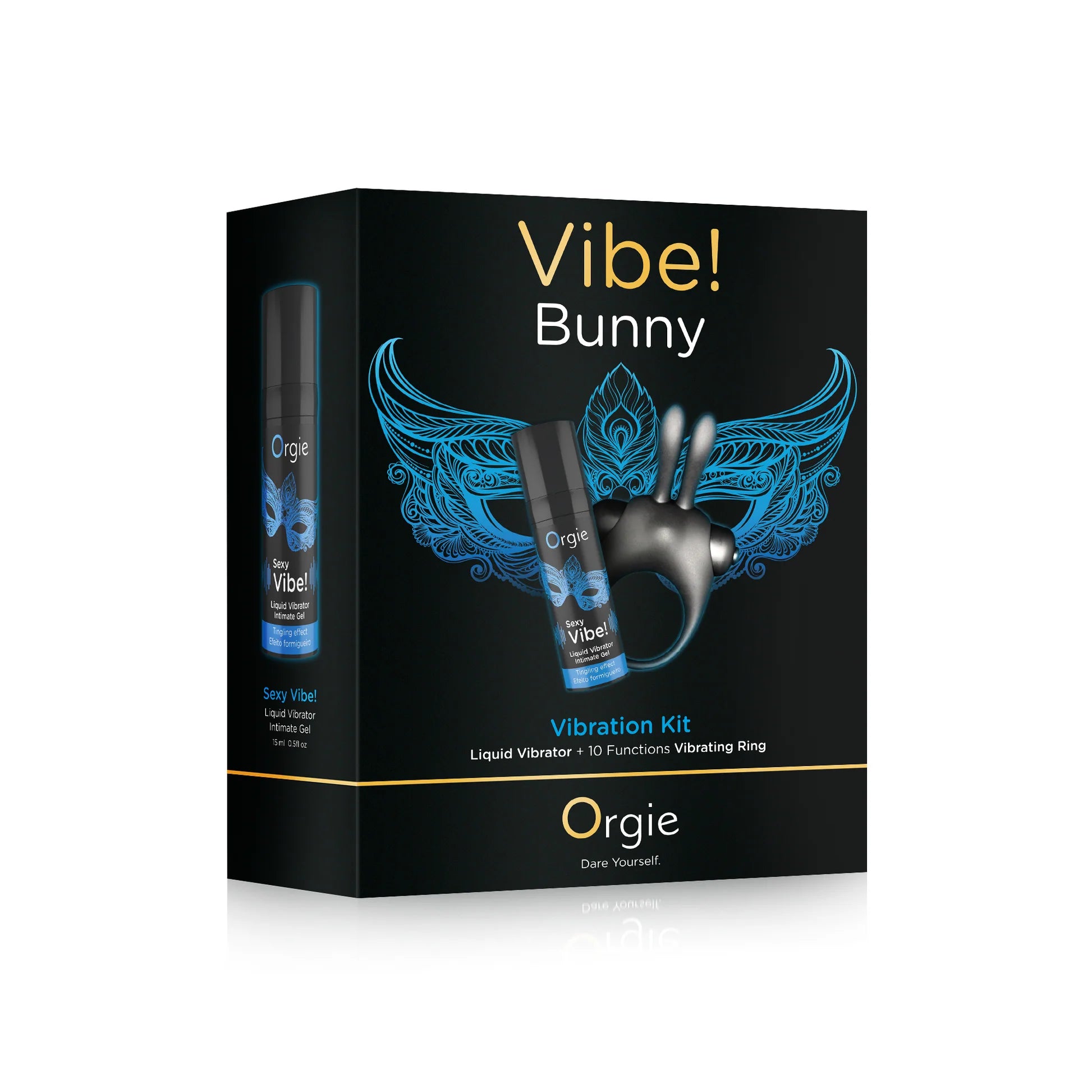 Набір рідкий вібратор + ерекційне кільце Orgie Vibe! Bunny Vibrating Kit