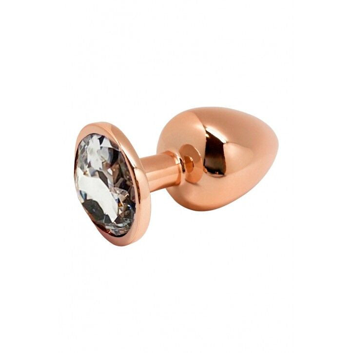 Металева анальна пробка Wooomy Tralalo Rose Gold Metal Plug Magenta