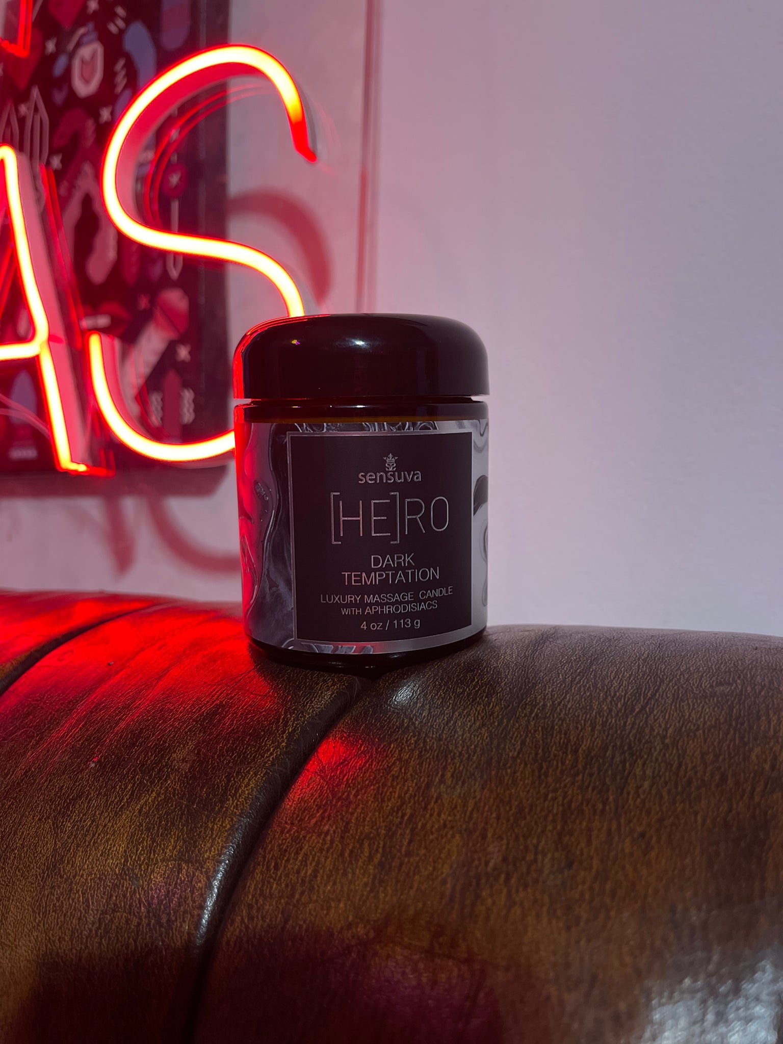 Свічка для масажу Sensuva Hero Dark Temptation 113 г
