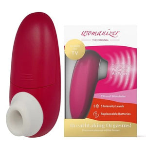Вакуумний стимулятор клітора на батарейках Womanizer Mini Red Wine